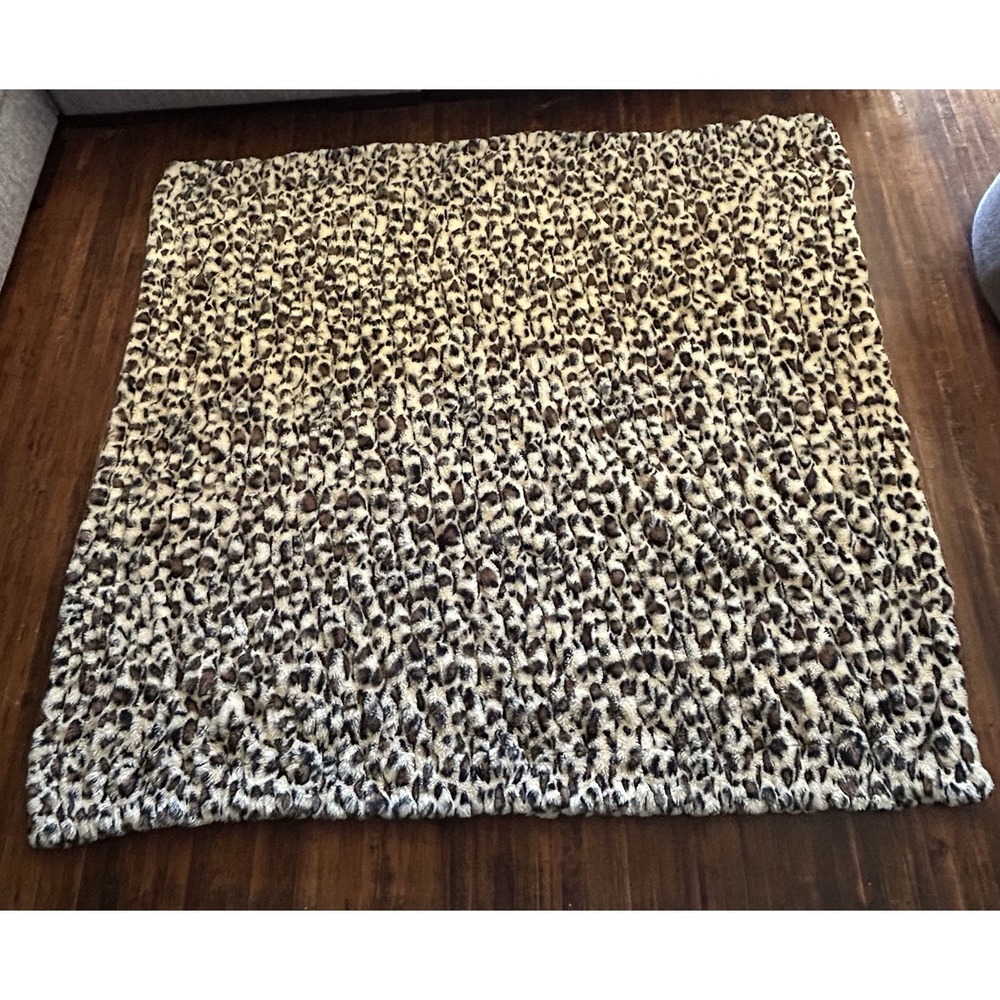 Minky Couture Hugs Leo Leopard Animal Print Designer Blanket Monster Size